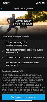 entrainement marathon garmin